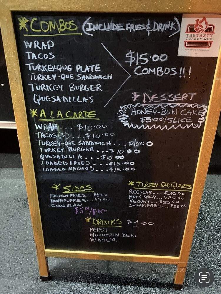 The Tasty Turkey-Que - Raleigh, NC menu_pic
