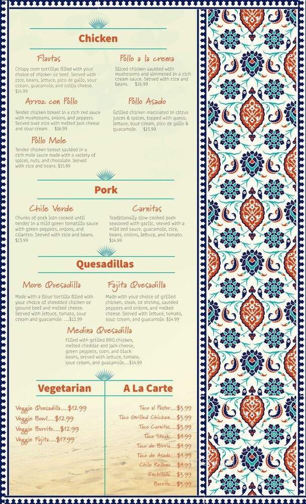 Tacos and More Cantina & Grill - Framingham, MA menu_pic