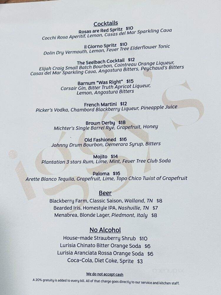 Iggys - Nashville, TN menu_pic