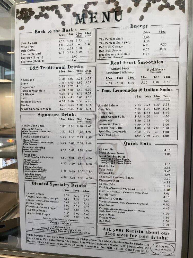 Classy and Sassy - Billings, MT menu_pic