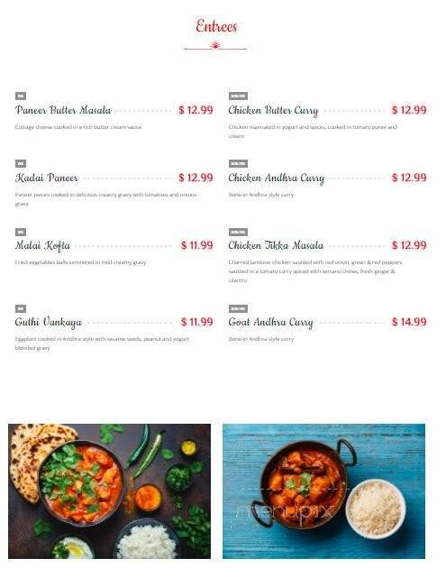 Hyderabad Spices - Etobicoke, ON menu_pic