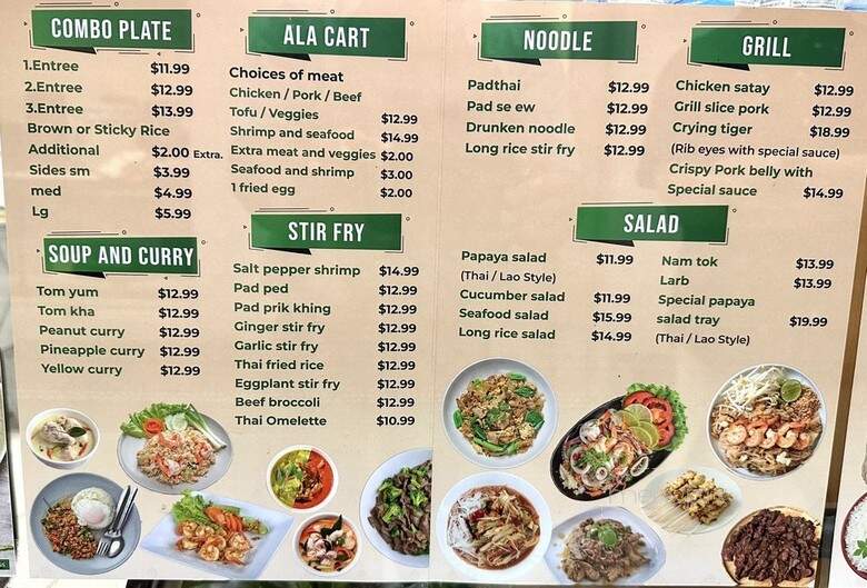 Am Thai Kitchen - Urban Honolulu, HI menu_pic