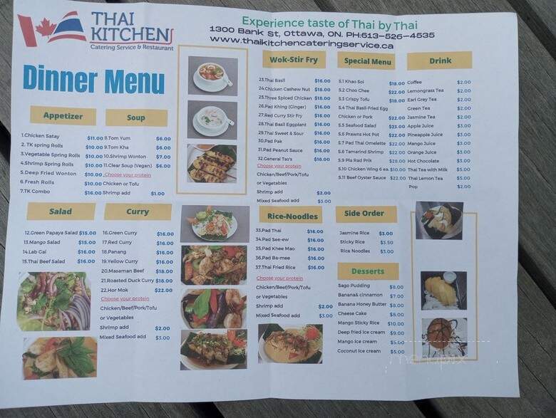 Thai Kitchen Catering Services - Ottawa, ON menu_pic
