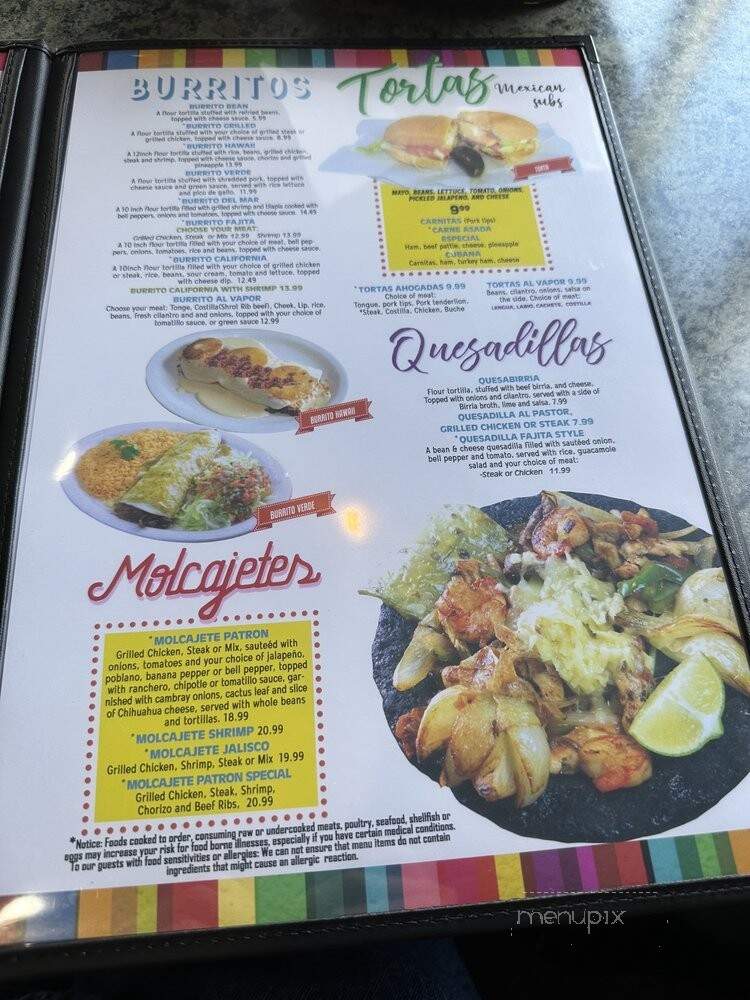 El Patron Taqueria - Murfreesboro, TN menu_pic