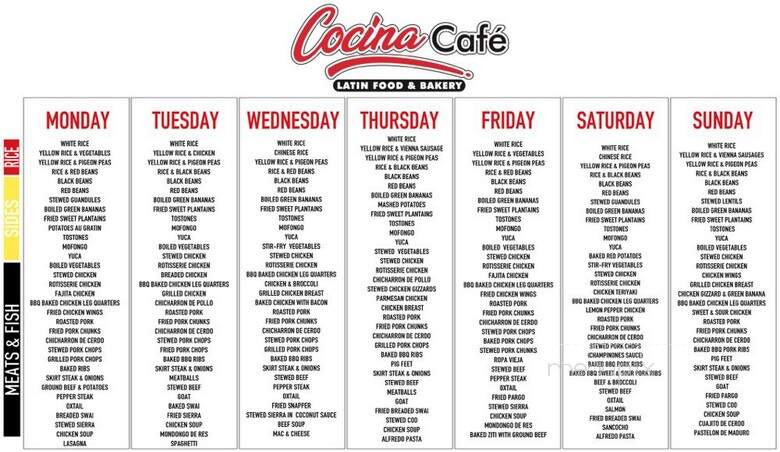 Cocina Cafe - Palm Bay, FL menu_pic