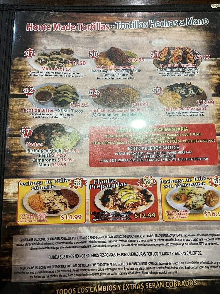 Taquerias De Jalisco - South Houston, TX menu_pic