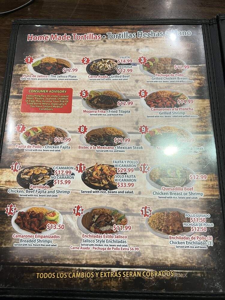 Taquerias De Jalisco - South Houston, TX menu_pic