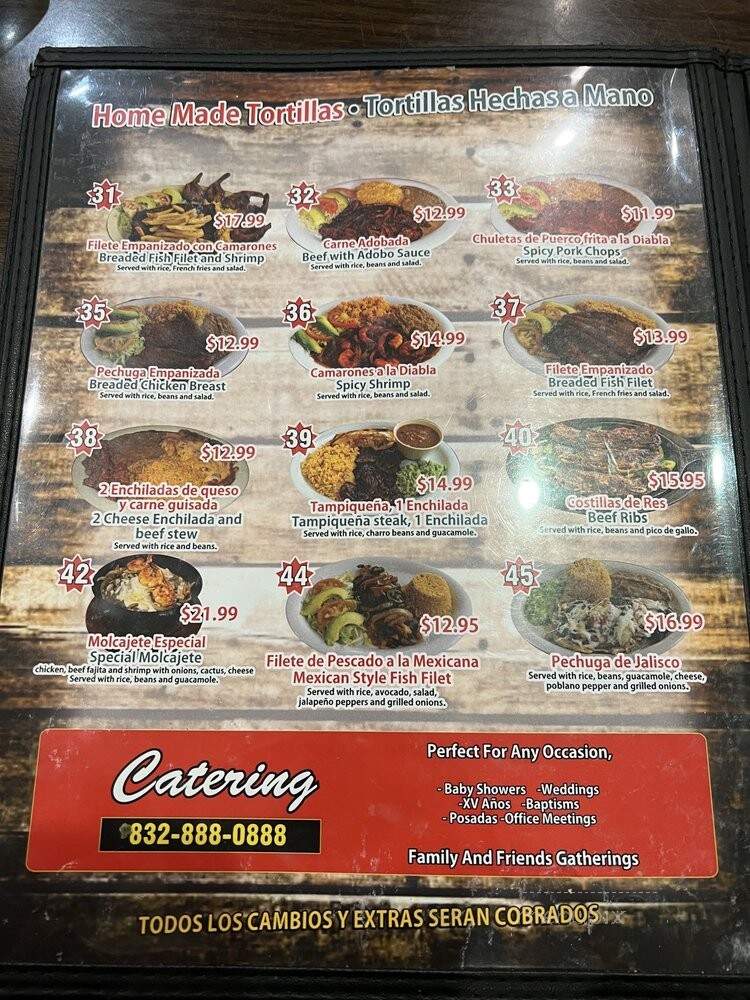 Taquerias De Jalisco - South Houston, TX menu_pic