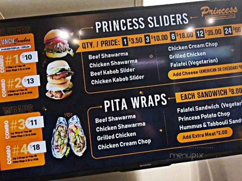 Princess Mediterranean Grill - Woodhaven, MI menu_pic