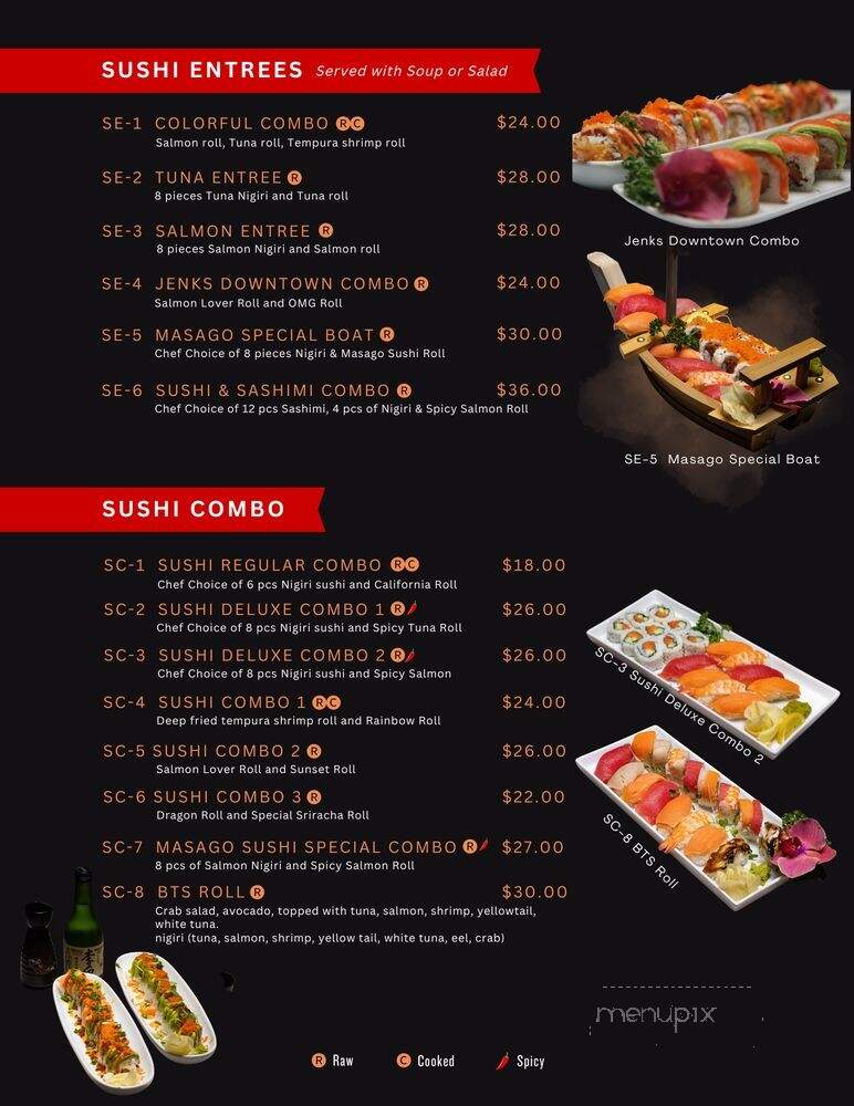 Masago Sushi & Asian Bistro - Jenks, OK menu_pic