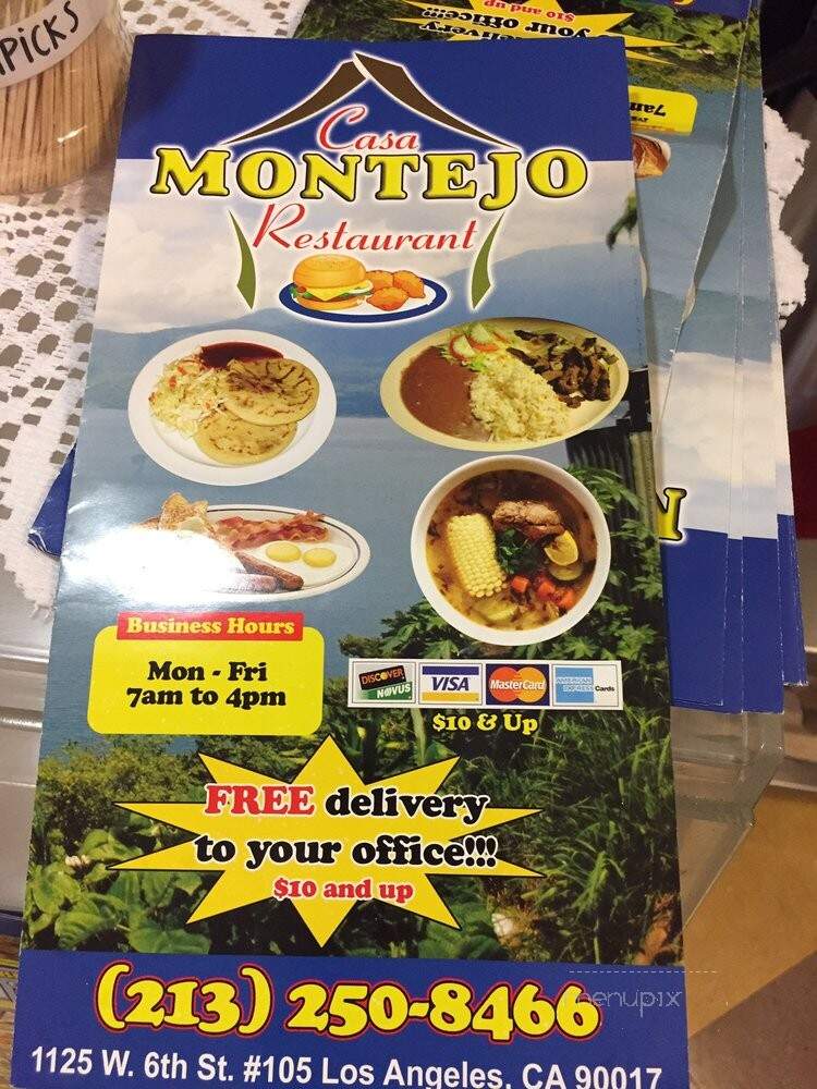 Casa Montejo Restaurant - Los Angeles, CA menu_pic