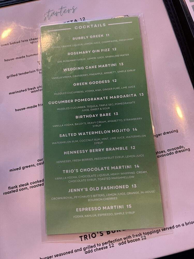 Trio's Bar and Grill - Alexandria, LA menu_pic