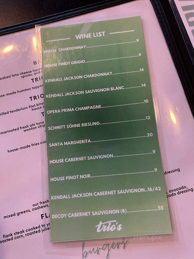 Trio's Bar and Grill - Alexandria, LA menu_pic