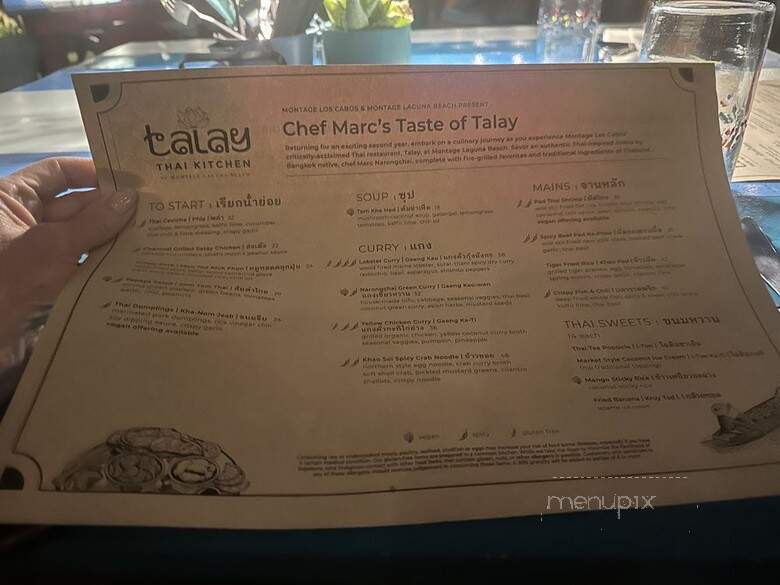 Talay Thai Kitchen - Laguna Beach, CA menu_pic