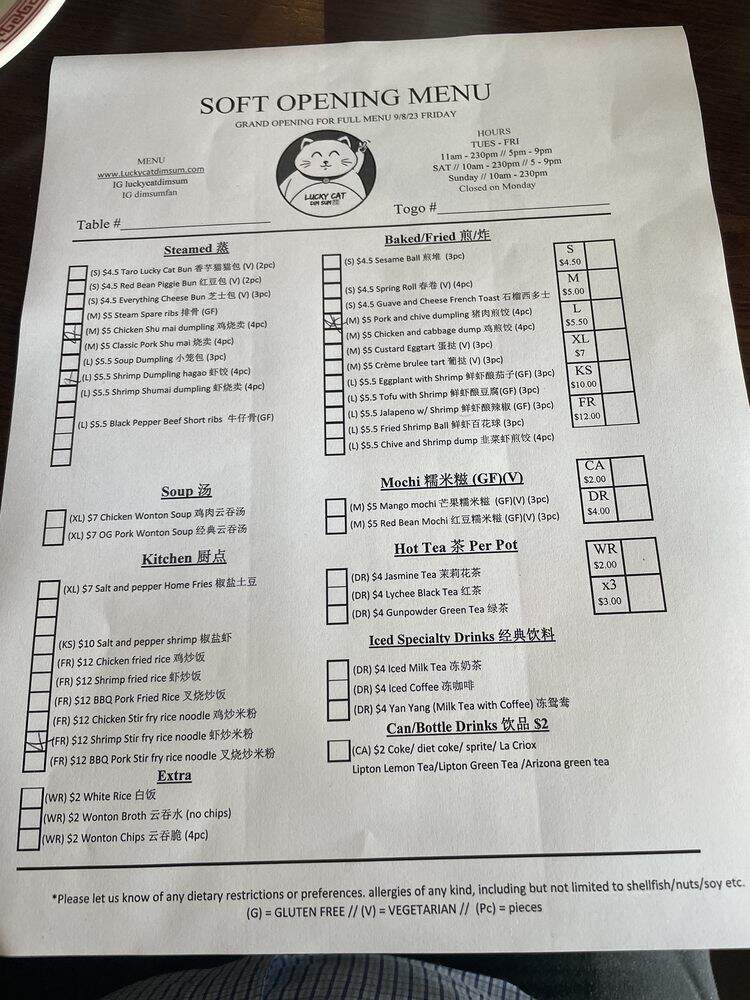 Lucky Cat Dim Sum Restaurant - Jacksonville, FL