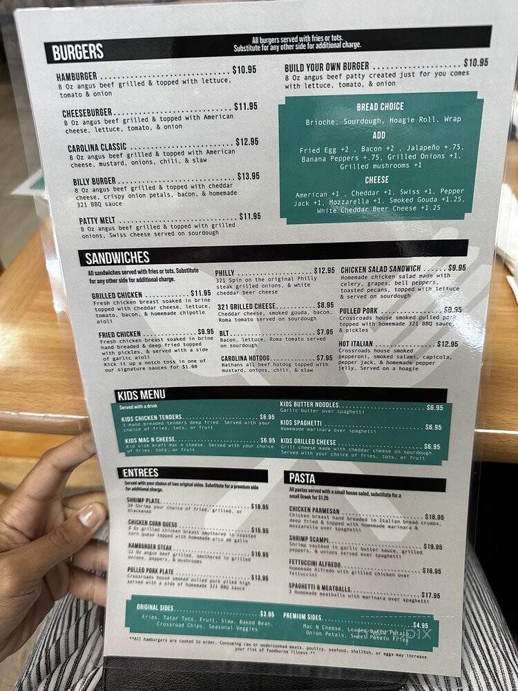 321 Crossroads - York, SC menu_pic