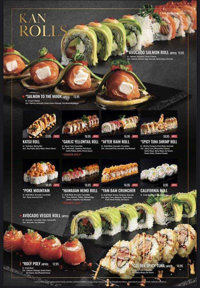 Kan Sushi - Honolulu, HI menu_pic