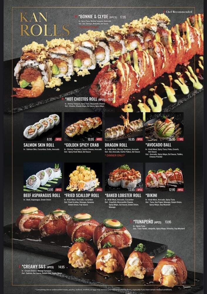Kan Sushi - Honolulu, HI menu_pic