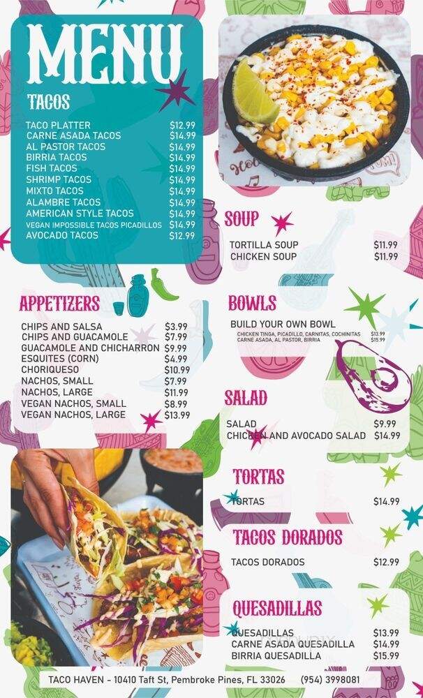 Taco Haven - Hollywood, FL menu_pic