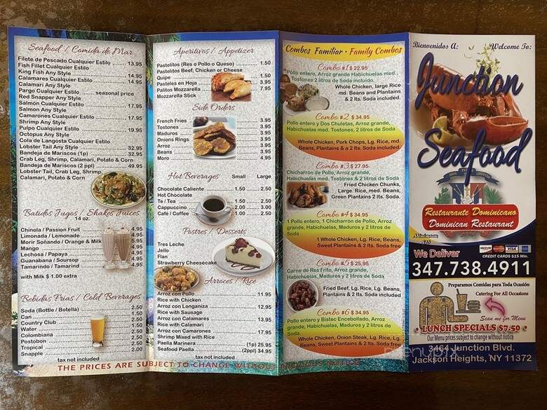 Junction Seafood Restaurant - Queens, NY menu_pic