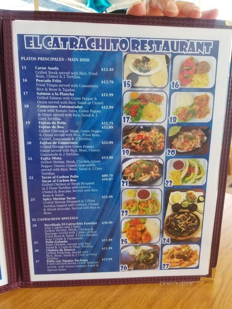 El Catrachito Restaurant - Takoma Park, MD menu_pic