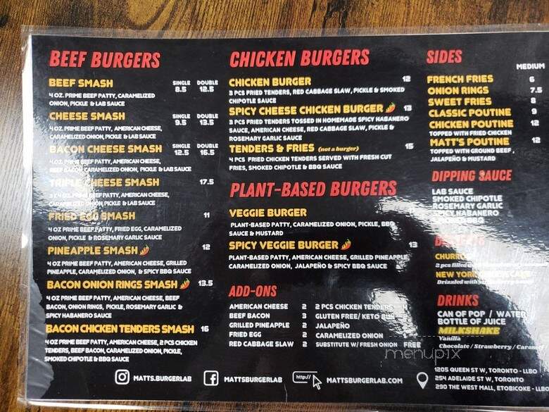 Matt's Burger Lab - Toronto, ON