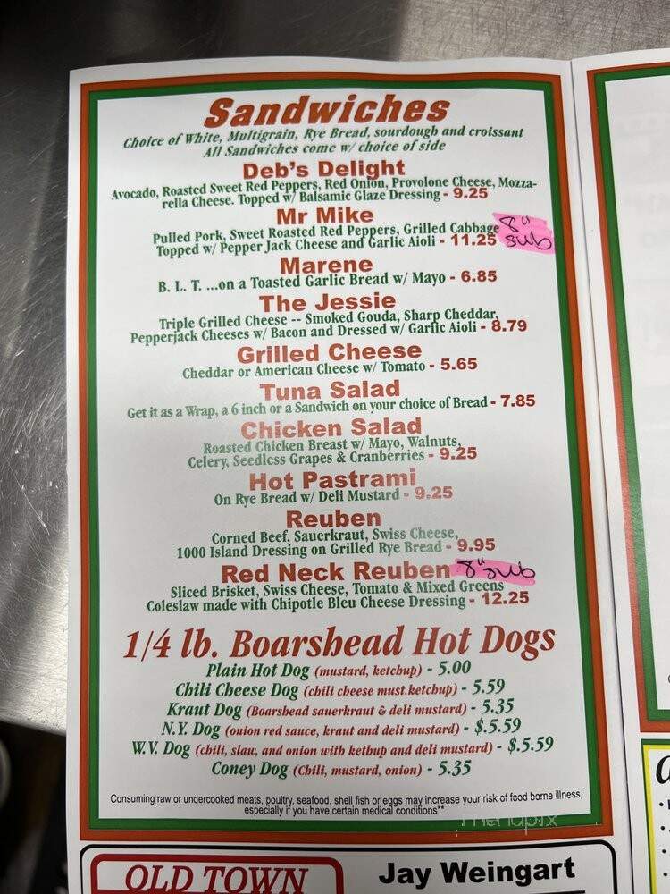 Deb's Deli - Old Town, FL menu_pic