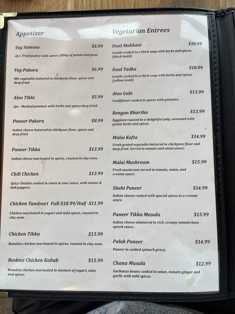 Naya Indian Cuisine - Champaign, IL menu_pic