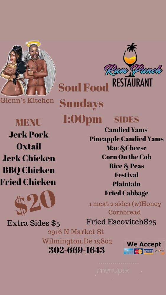 Rum Punch Restaurant - Wilmington, DE menu_pic