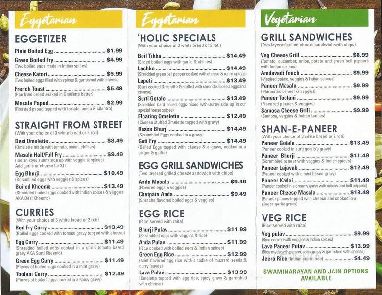 Eggholic - Mechanicsburg, PA menu_pic