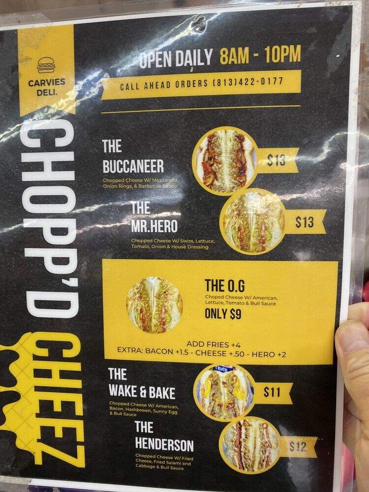 CarVie's Deli - Tampa, FL menu_pic