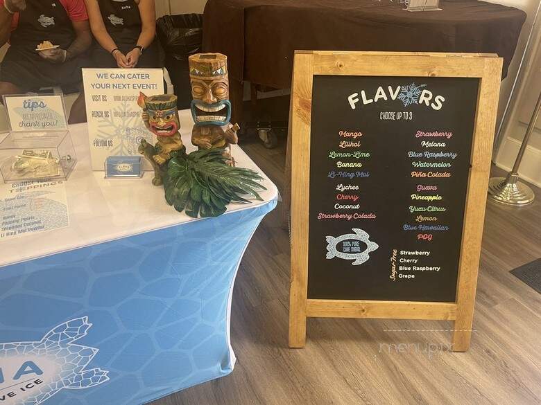 Aloha Spirit Hawaiian Shave Ice - Placentia, CA menu_pic