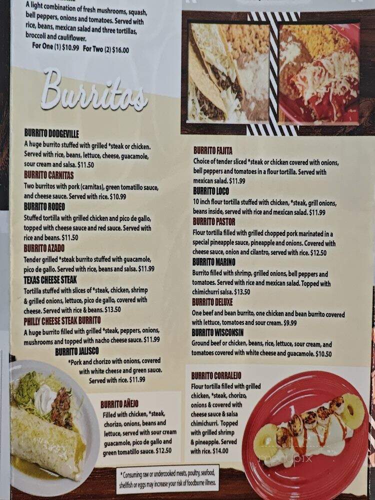 Corralejo Mexican Grill - Dodgeville, WI menu_pic