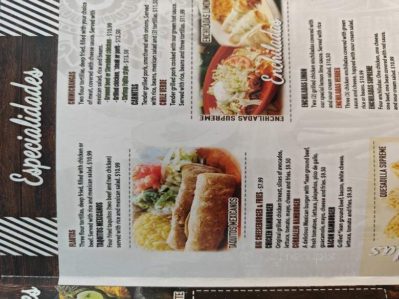 Corralejo Mexican Grill - Dodgeville, WI menu_pic