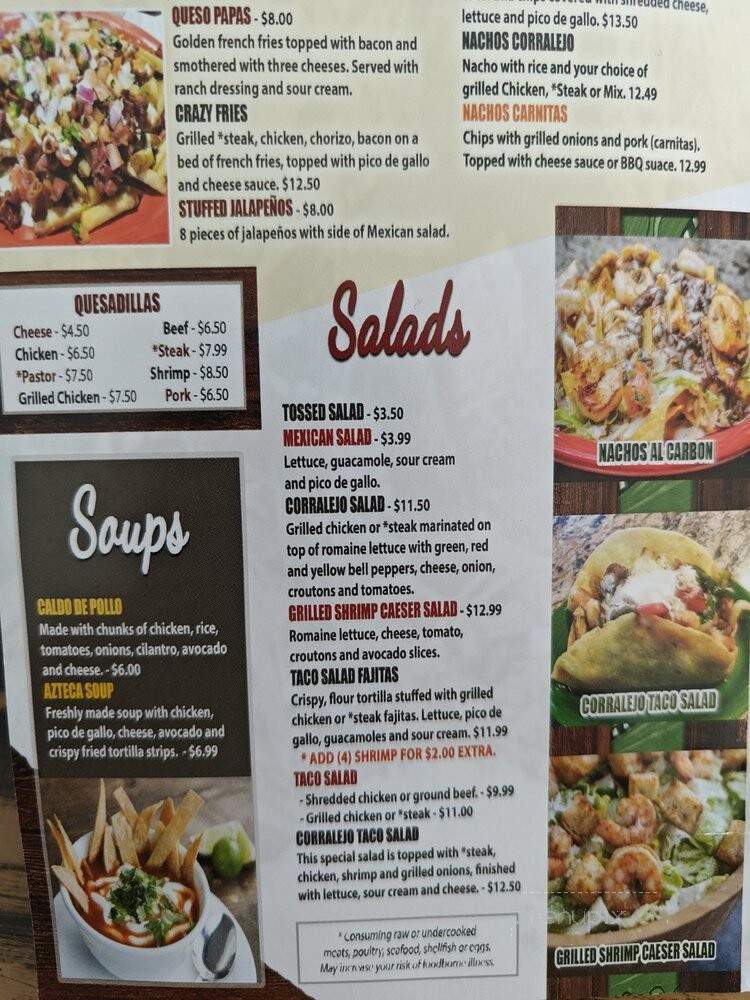 Corralejo Mexican Grill - Dodgeville, WI menu_pic
