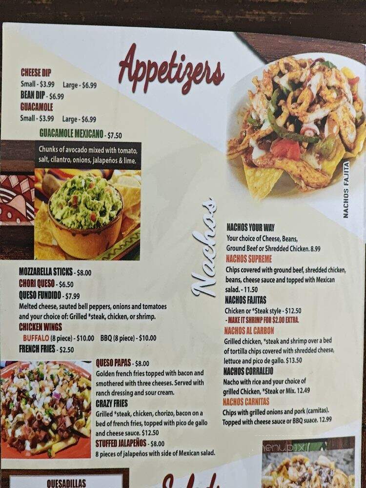 Corralejo Mexican Grill - Dodgeville, WI menu_pic