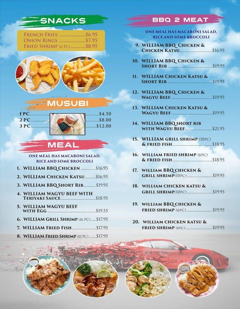 William BBQ - San Jose, CA menu_pic
