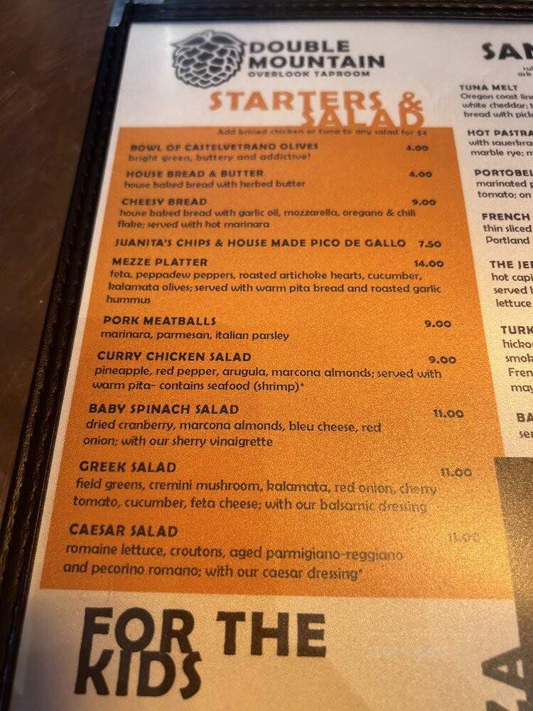 Double Mountain - Portland, OR menu_pic