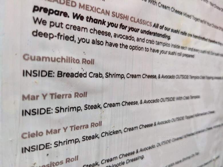 El Sushero - Oakland, CA menu_pic