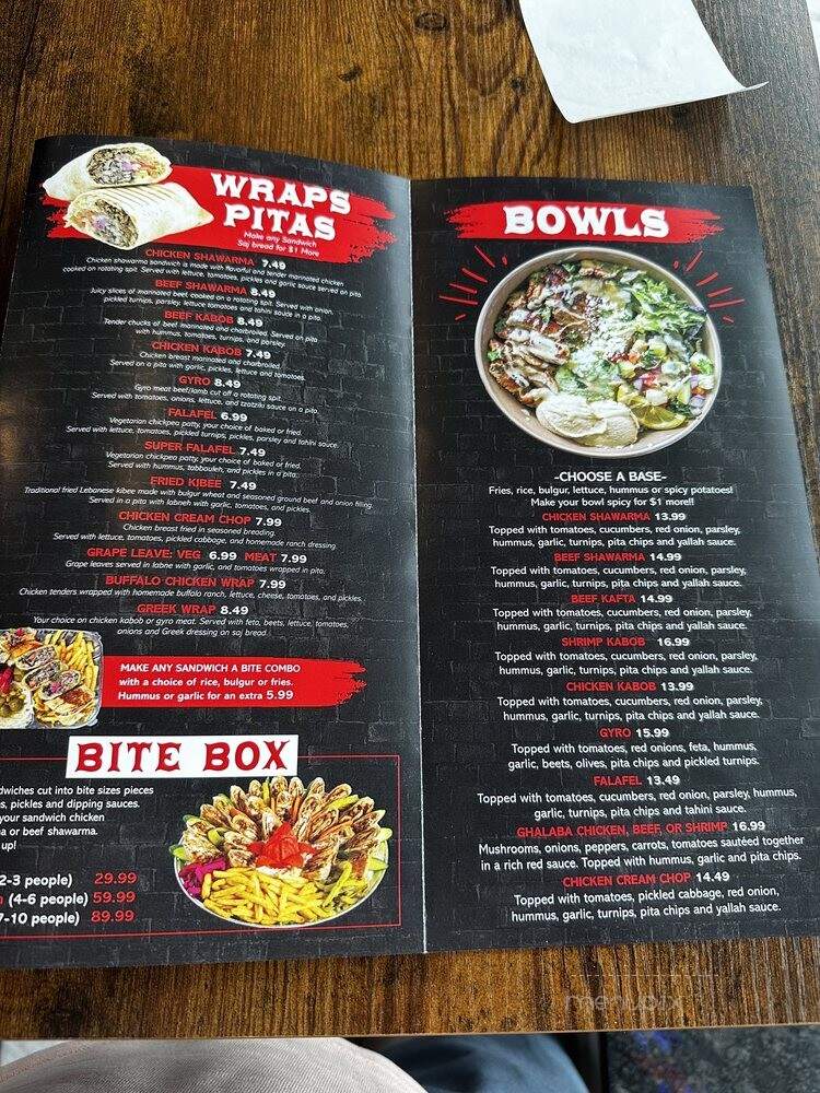 Yallah Express - Macomb, MI menu_pic