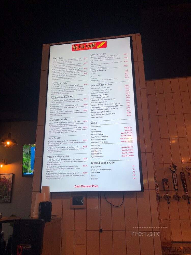 La Ca Cafe - Parkland, WA menu_pic