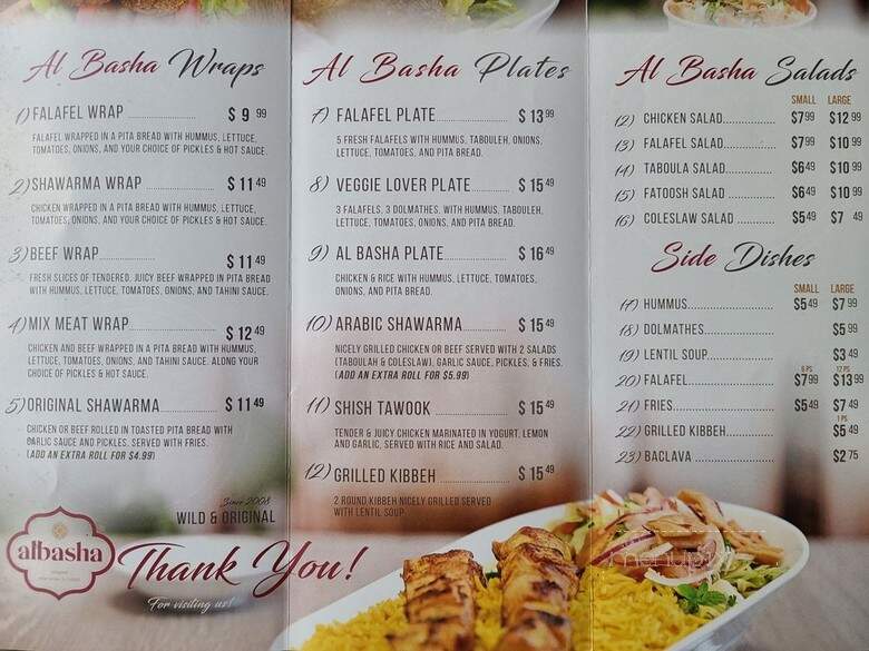 Al Basha Original - Richmond, BC menu_pic