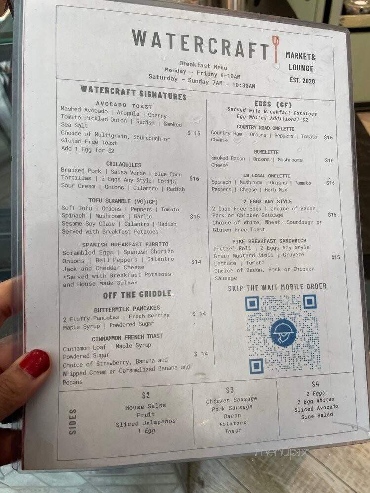 Watercraft Market + Lounge - Long Beach, CA menu_pic