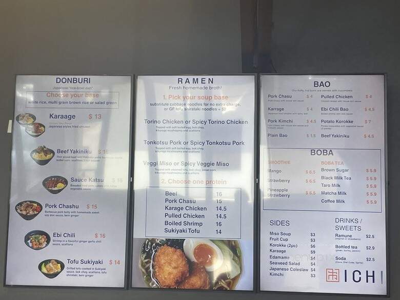 Ichi By Torino - Wilmette, IL menu_pic