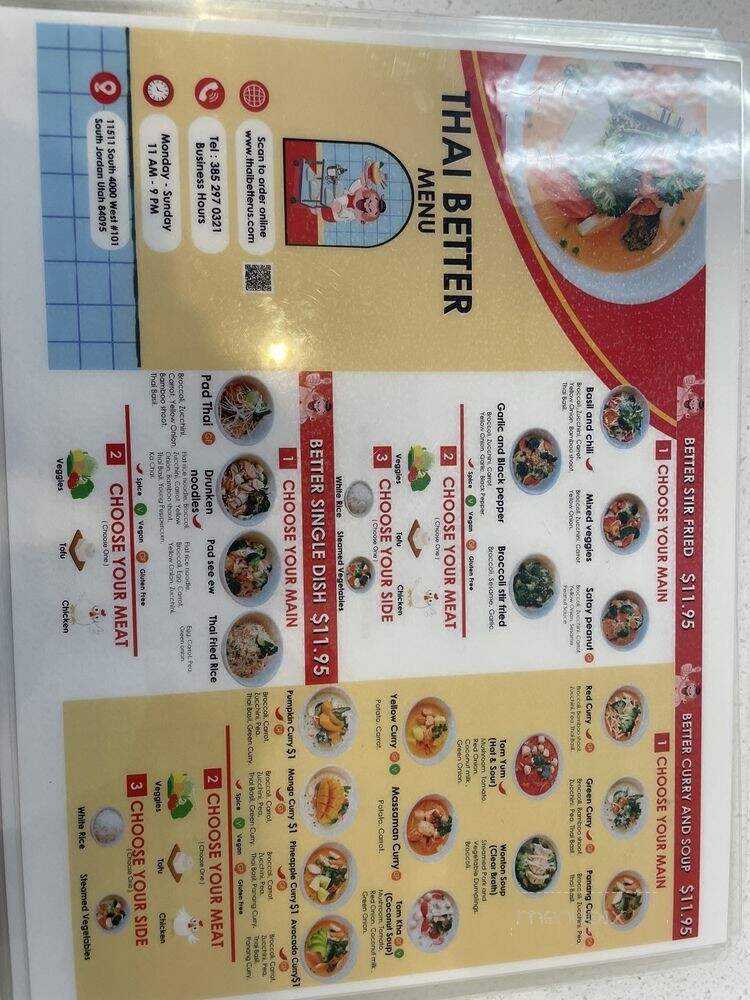 Thai Better - South Jordan, UT menu_pic
