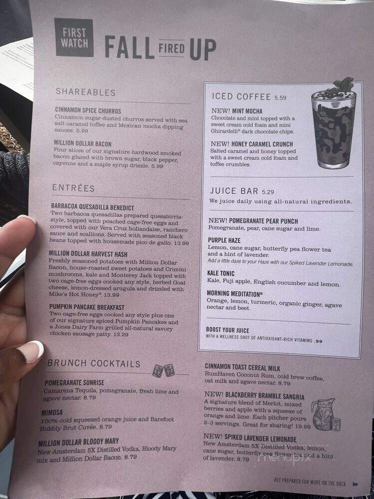 First Watch - Kissimmee, FL menu_pic