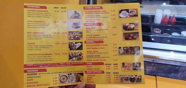 The Halal Guru - Richmond Hill, ON menu_pic