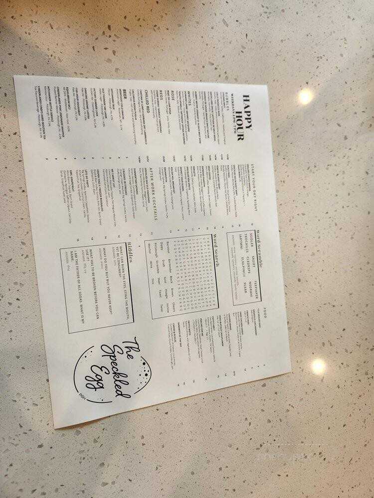 Speckled Egg - Pittsburgh, PA menu_pic