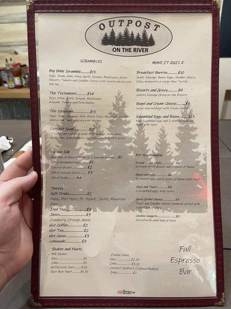 The Outpost On The River - Beaver, OR menu_pic