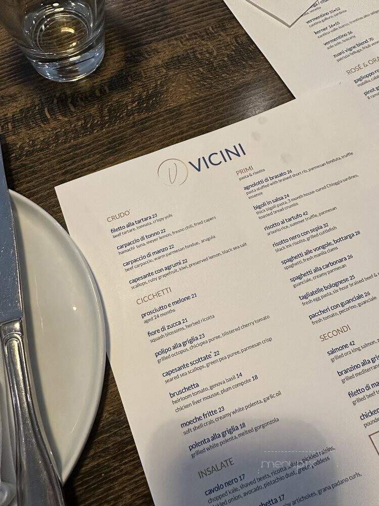 Vicini - Los Angeles, CA menu_pic